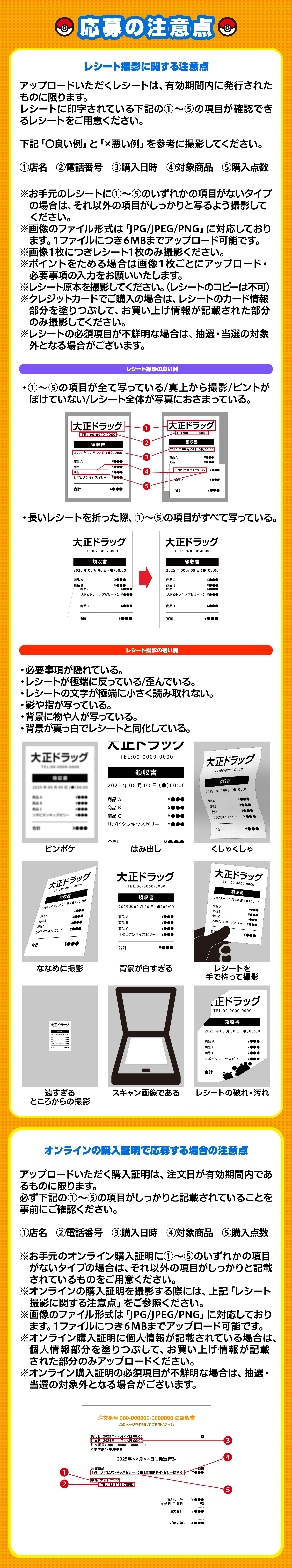 応募の注意点